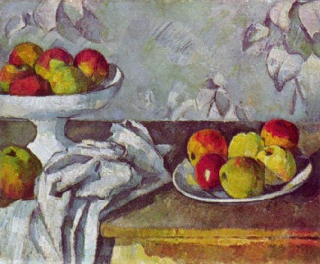 Paul Cezanne Stilleben mit apfeln und Fruchtschale oil painting image